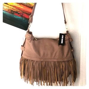 <new> Steve Madden fringe leather hobo bag